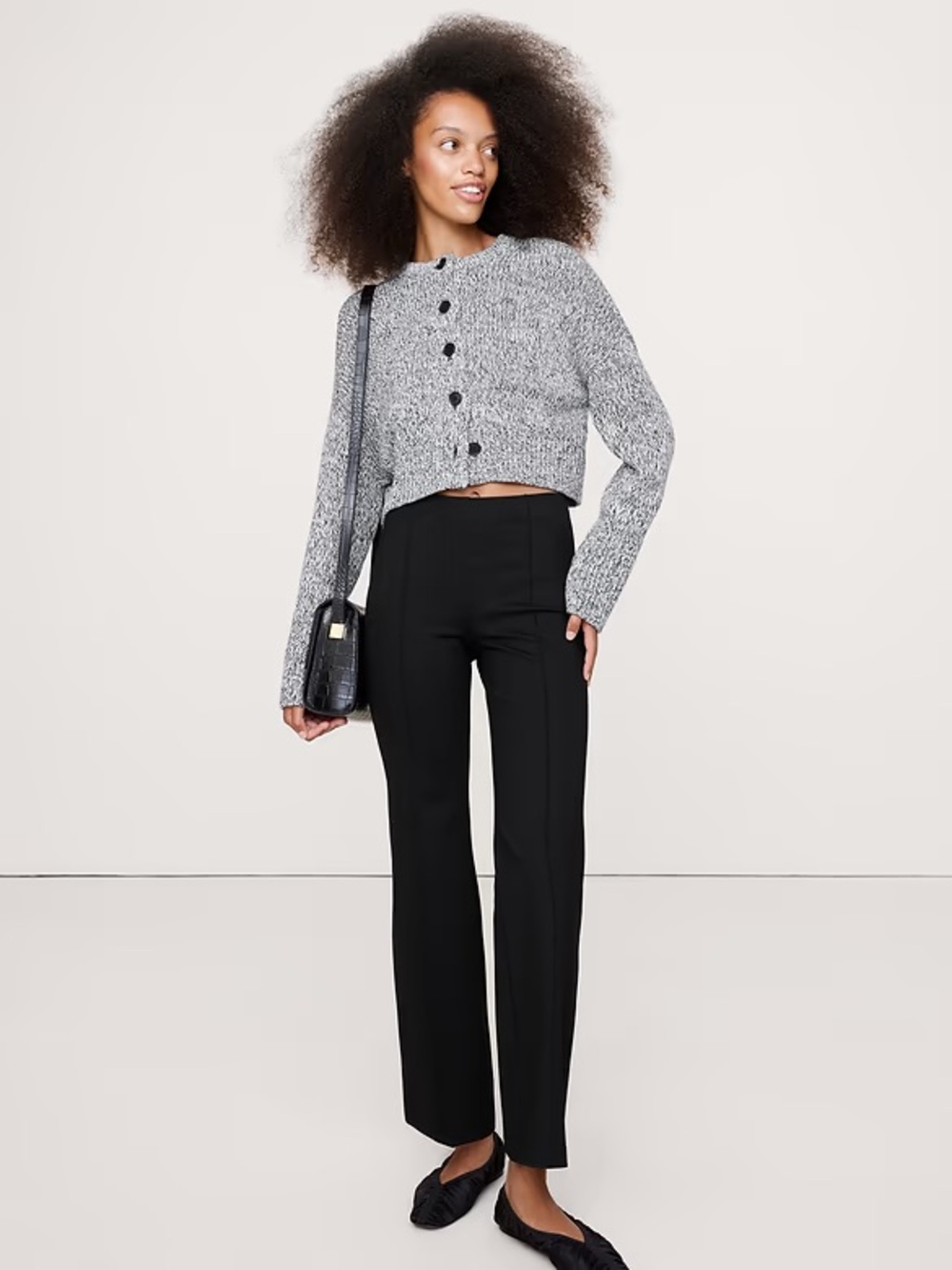 Banana Republic Crop Flare Everywhere Ponte Pull-On Pant